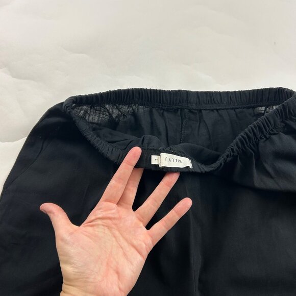 Billy J Black Lightweight Cotton Pull On Wide Leg Lounge Pant L - Picture 4 of 8